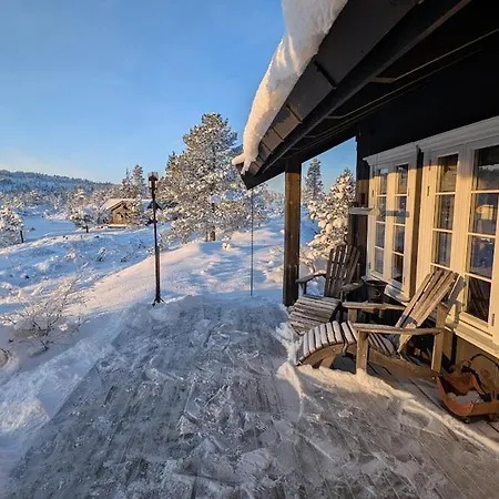 Fjellhytte Med Boblebad Og Utsikt Pa Blefjell Сasa de vacaciones